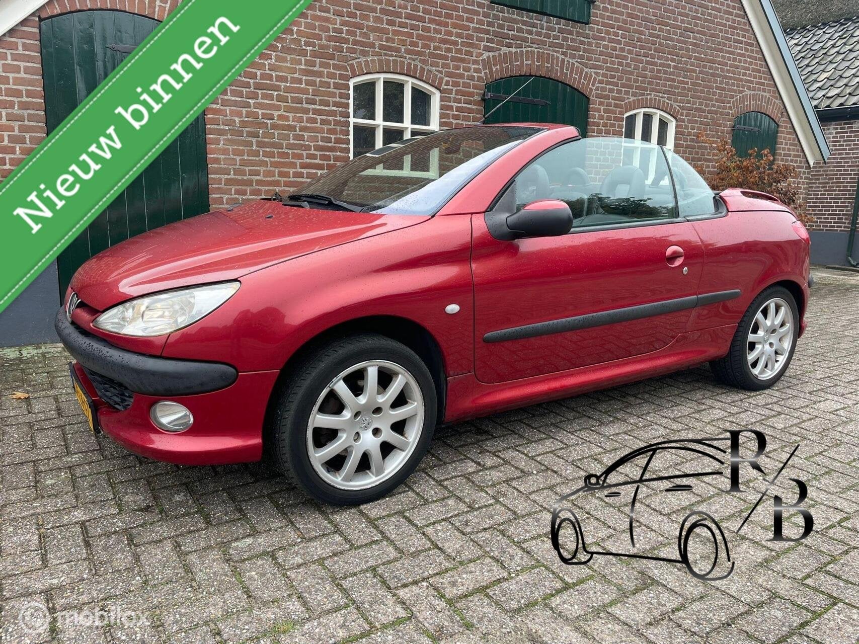 Peugeot 206 CC 1.6-16V NW APK AIRCO LEDER GOED WERKEND DAK, Auto's, Voorwielaandrijving, Elektrische ramen, Gebruikt, Zwart