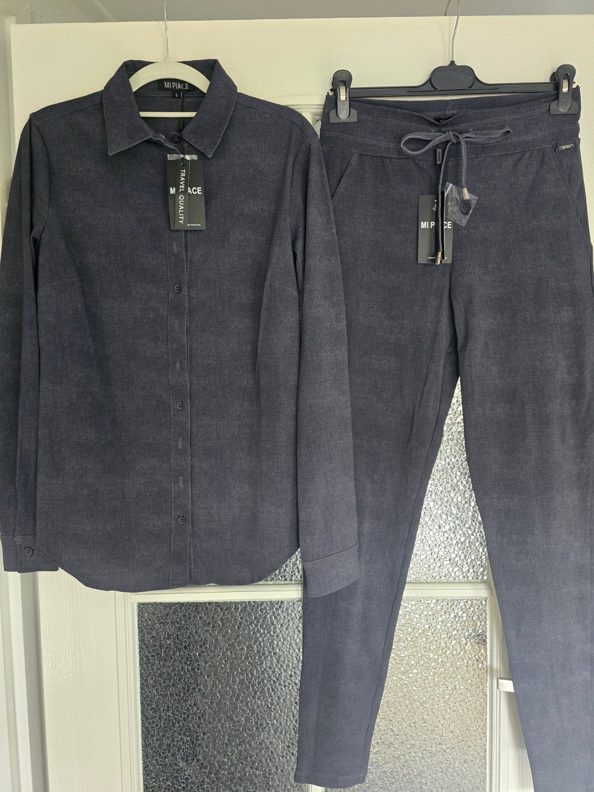 nieuwe set mi piace travel S grey jeans, Ophalen of Verzenden, Nieuw, Maat 38/40 (M), Grijs