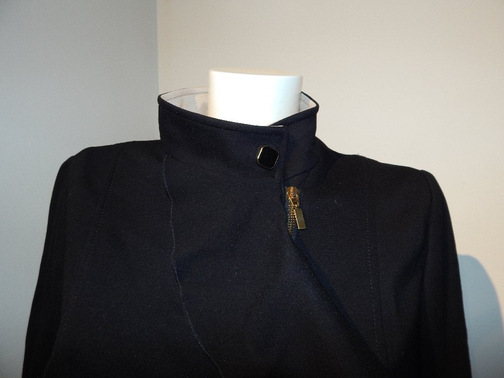 Luisa Spagnoli beeldschone chique blazer opstaande kraag, Verzenden, Zwart, Maat 42/44 (L), Zo goed als nieuw