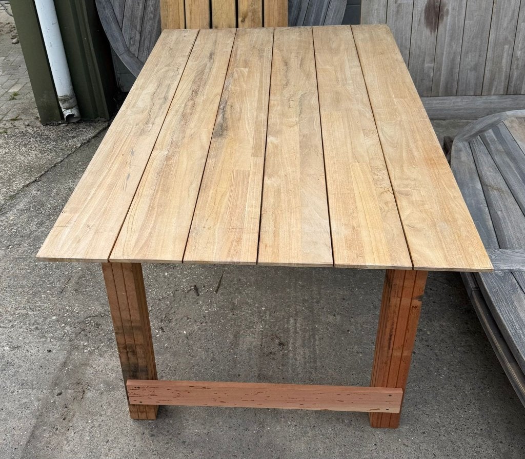Teak tafel 170x100, Ophalen, Nieuw, 250 cm of meer, Overige typen