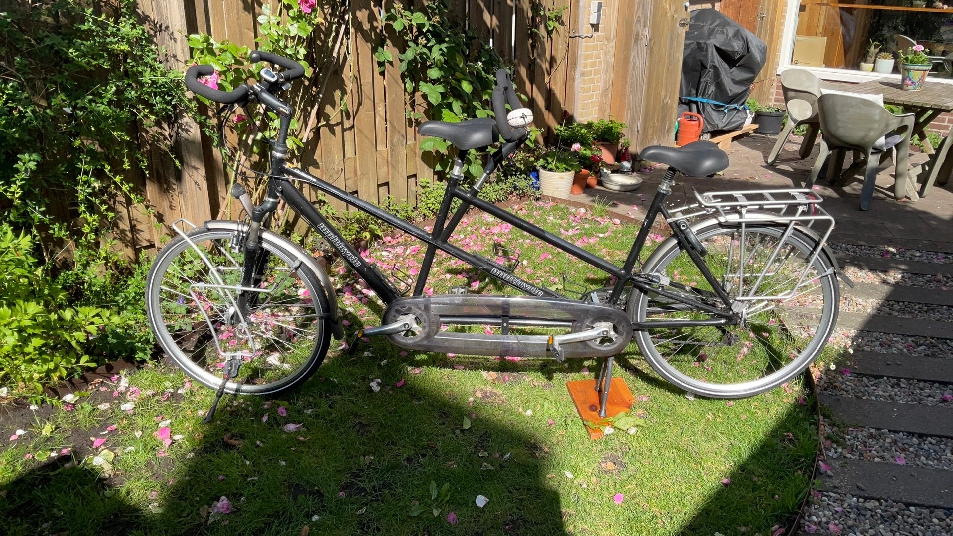 Nette gebruikte tandem merk Multicycle., Fietsen en Brommers, Ophalen, Gebruikt, Vering, Velgrem