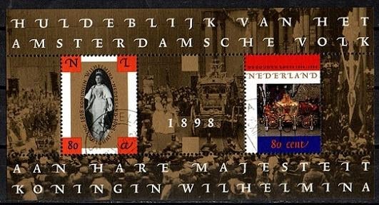 Nederland nr. 1778 Blok Inhuldiging Gouden Koets gestempeld, Postzegels en Munten, Postzegels | Nederland, Ophalen of Verzenden