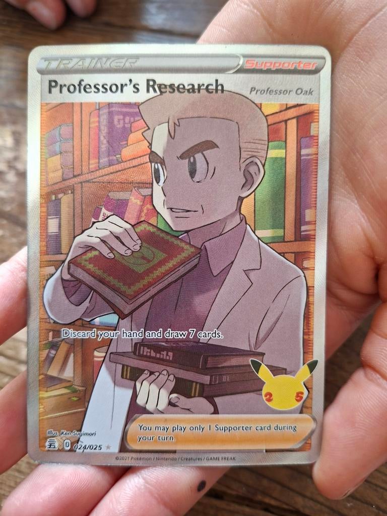Pokémon kaart professor oak, Ophalen of Verzenden, Nieuw, Losse kaart, Foil