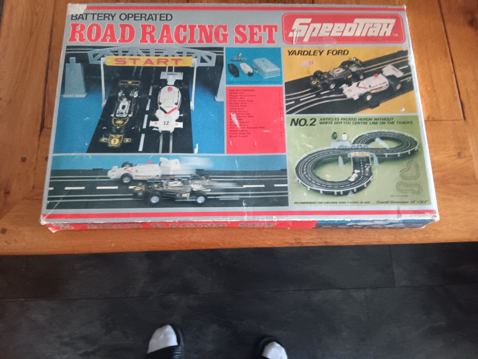 Vintage Speedtrax Racebaan Set - Batterij Aangedreven, Ophalen