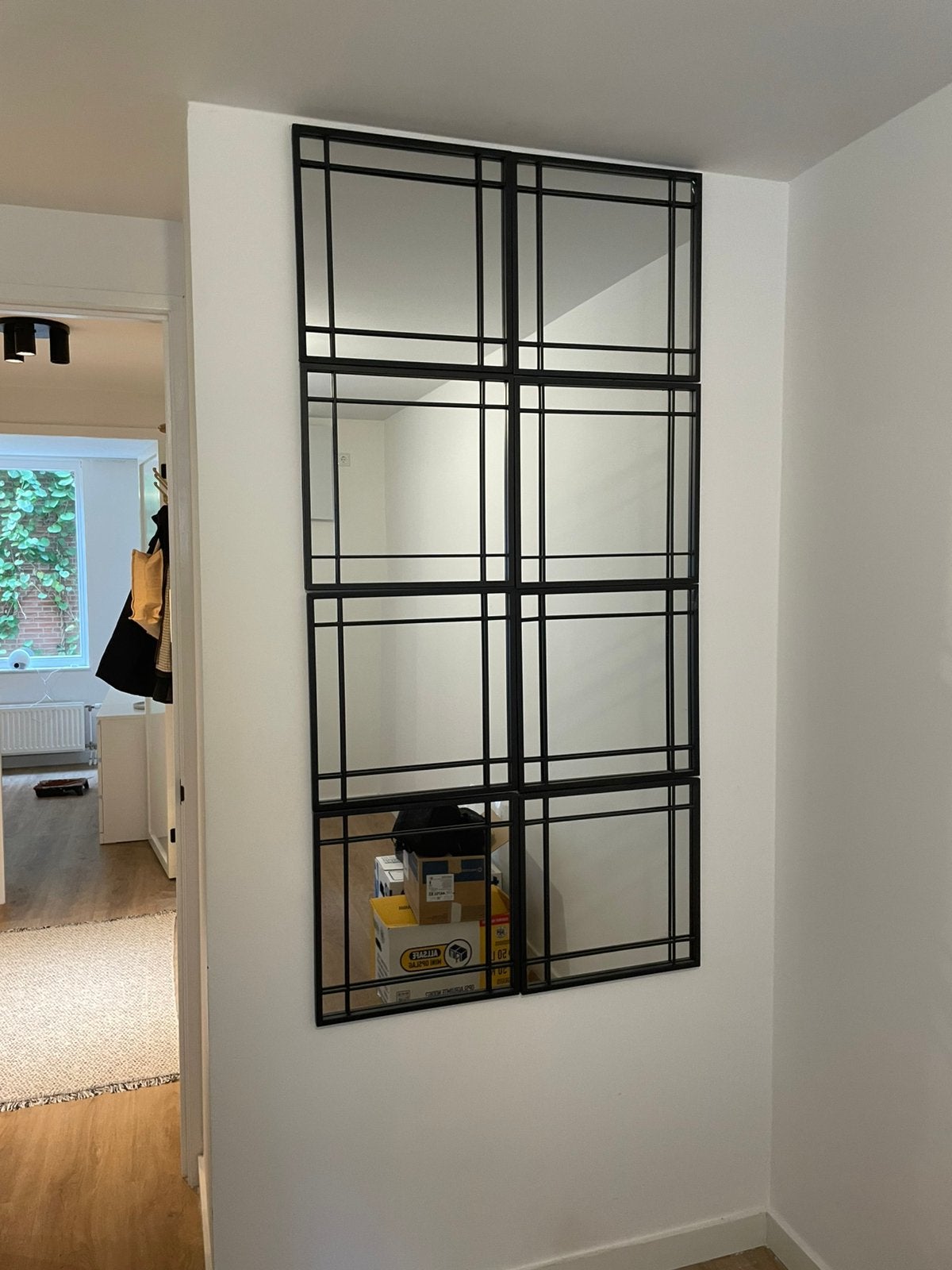 Spiegel industriele stijl - losse panelen, Huis en Inrichting, Woonaccessoires | Spiegels, Ophalen, Rechthoekig, Minder dan 100 cm