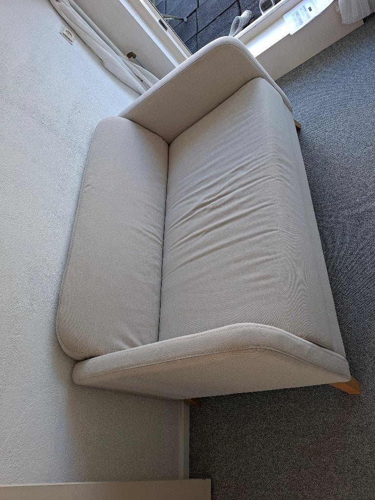 IKEA LINANÄS 2-zitsbank beige, Ophalen, Minder dan 75 cm, Tweepersoons, Zo goed als nieuw
