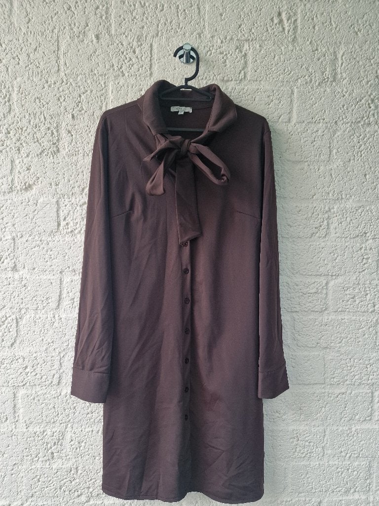 Vera Jo jurk M aubergine elegant stretch 104cm, Kleding | Dames, Maat 38/40 (M), Paars, Ophalen of Verzenden, Zo goed als nieuw