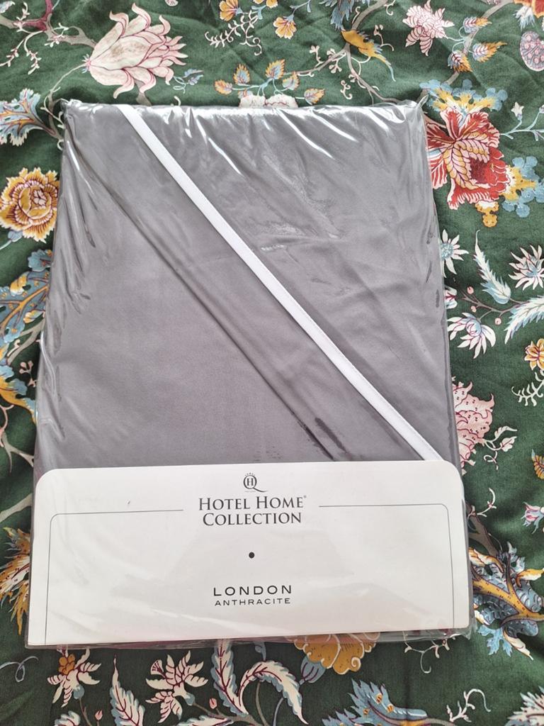 Hotel Home Collection London Antraciet Dekbedovertrek, Ophalen, Dekbedovertrek, Grijs, Nieuw