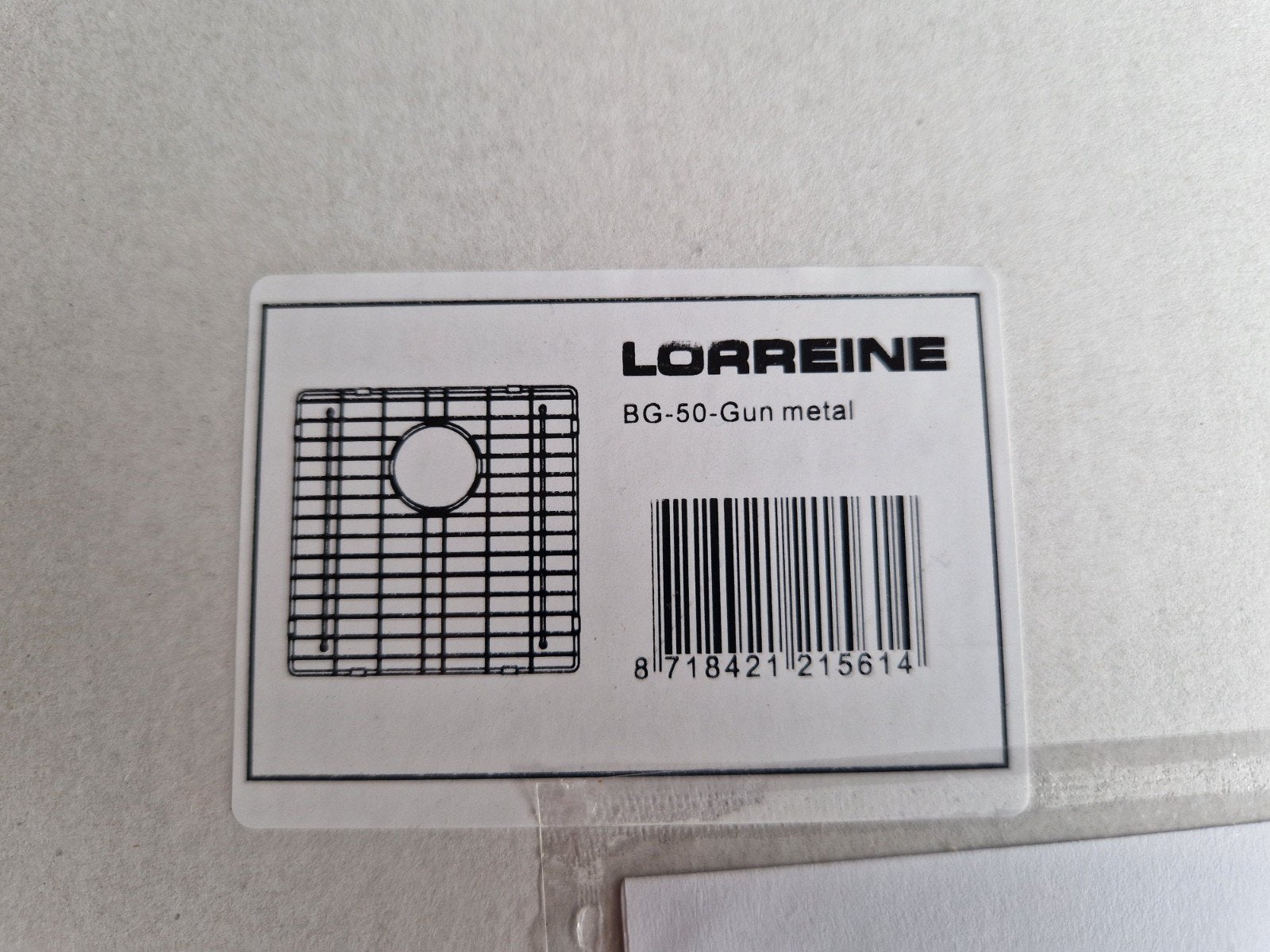Lorreine bodemrek BG 55 Gunmetal 50x40 cm voor spoelbak, Ophalen of Verzenden, Nieuw