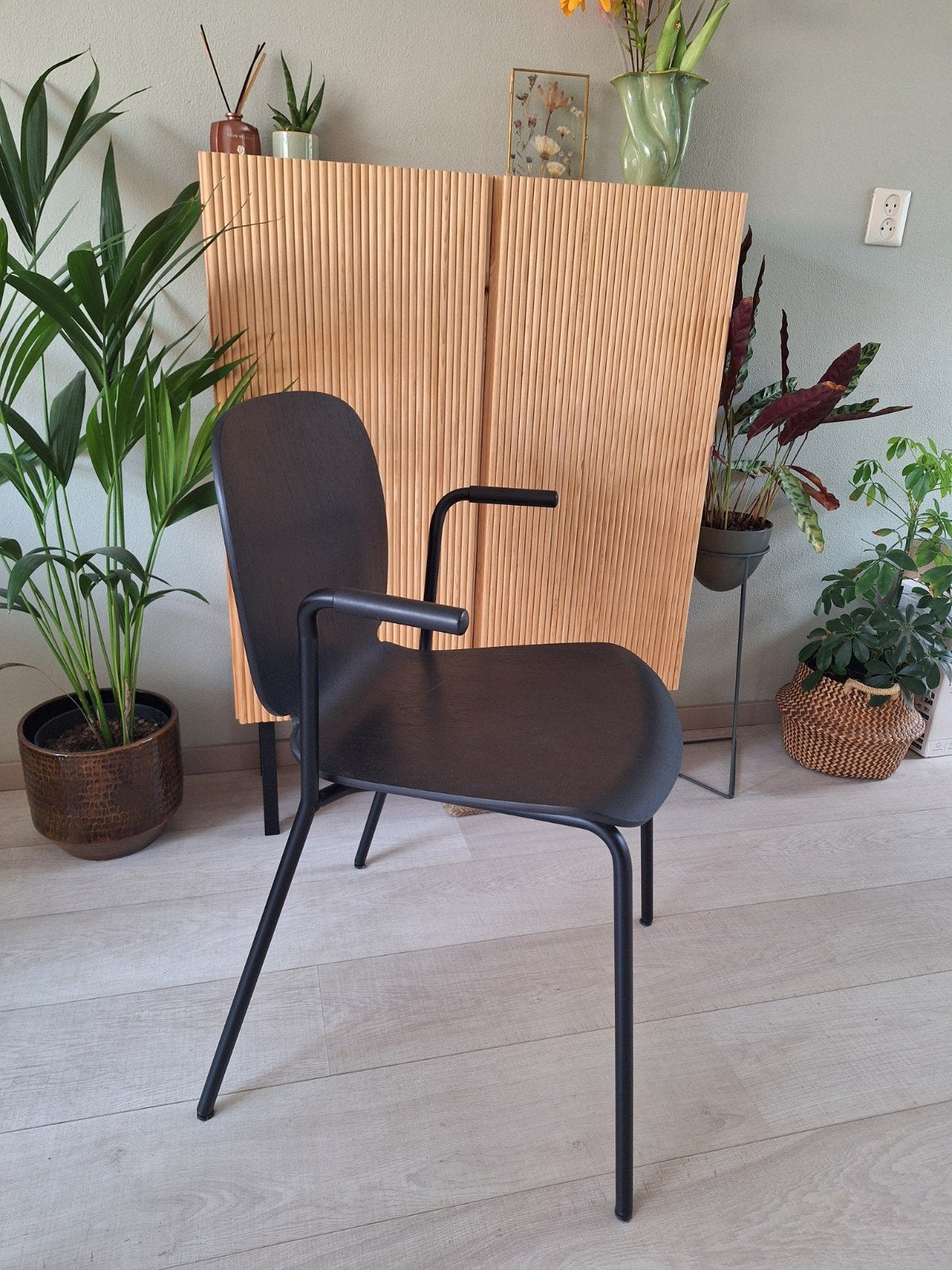 4x Zwarte IKEA SVENBERTIL/DIETMAR eetkamerstoel, Ophalen, Zwart, Zo goed als nieuw, Vier