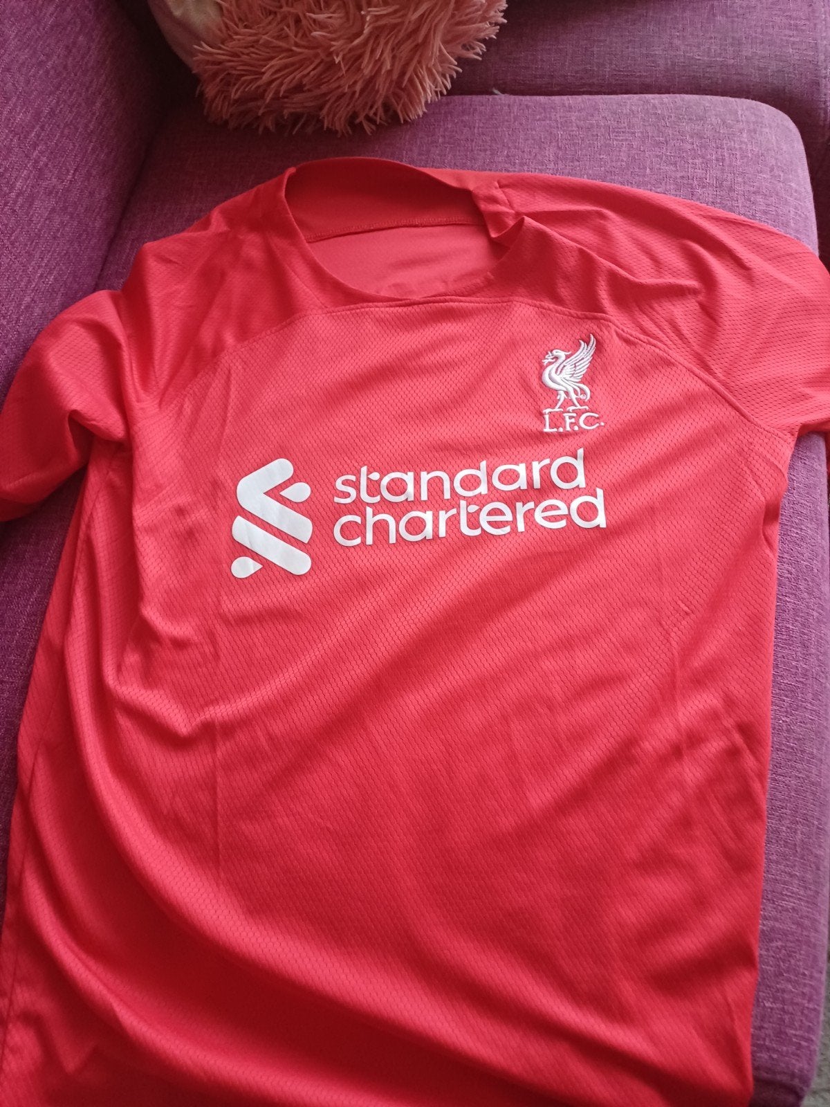 Liverpool thuisshirt Virgil van Dijk - Maat L, Maat 52/54 (L), Ophalen of Verzenden, Zo goed als nieuw, Liverpool