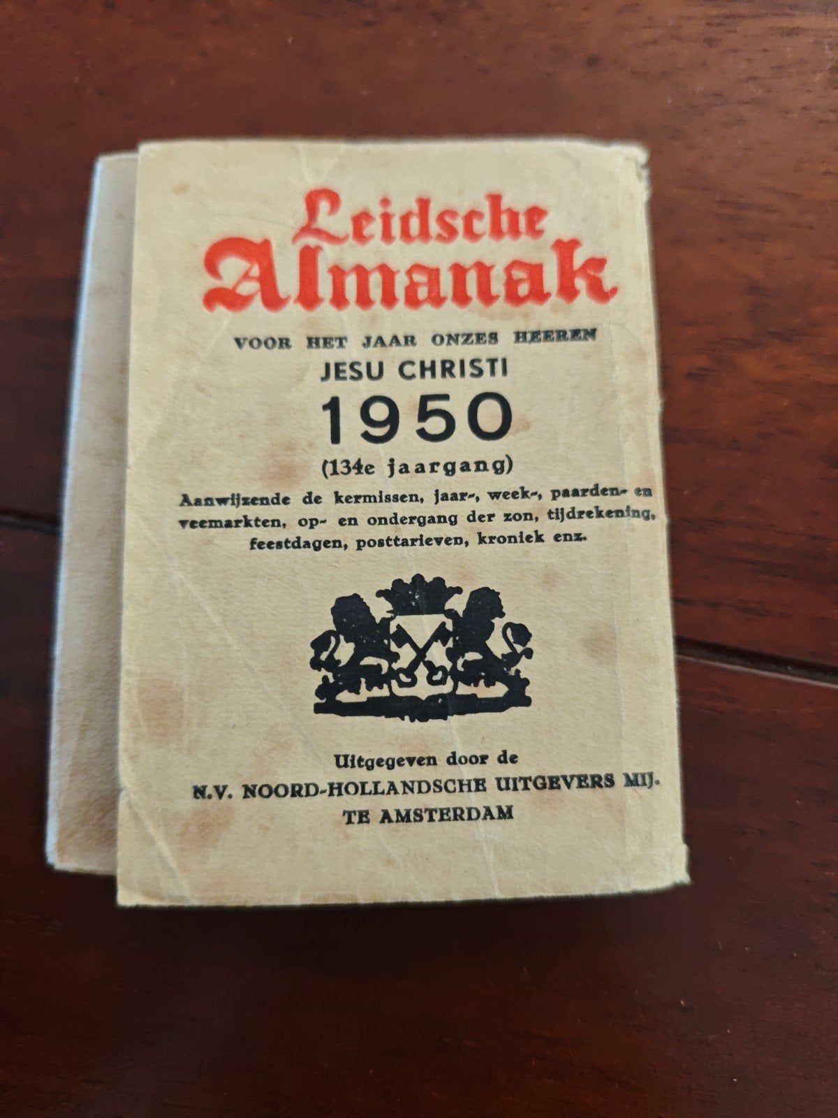 Leidsche Almanak - jaargang 1950 (134e jaargang), Ophalen of Verzenden, Gelezen