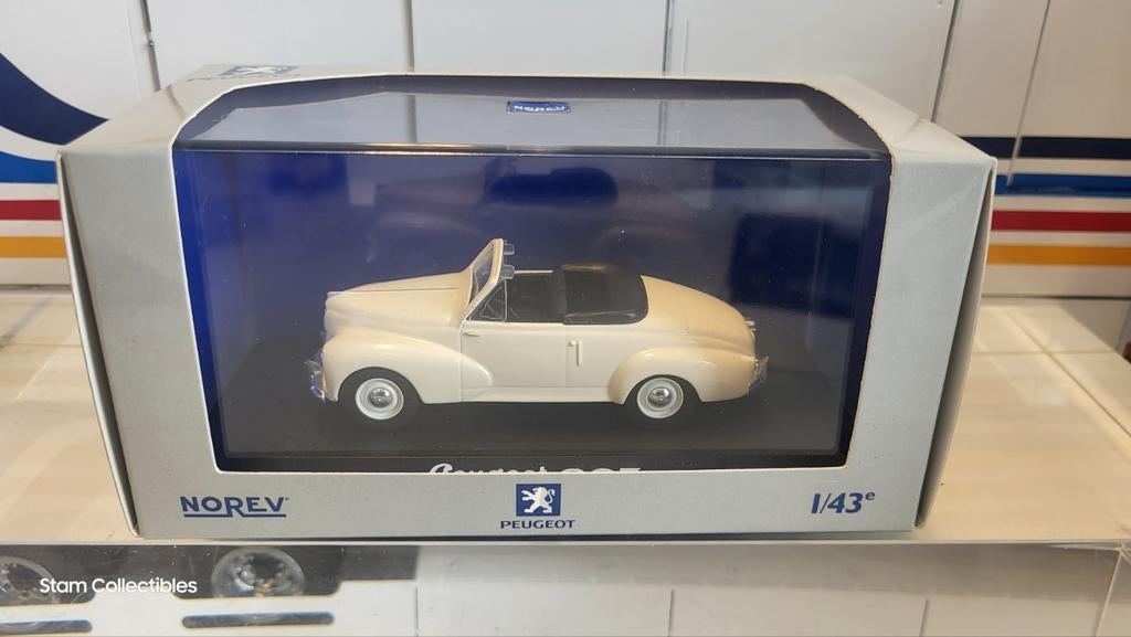 Norev Peugeot 203 Convertible White - 1953, Auto, Norev, Ophalen of Verzenden, Zo goed als nieuw