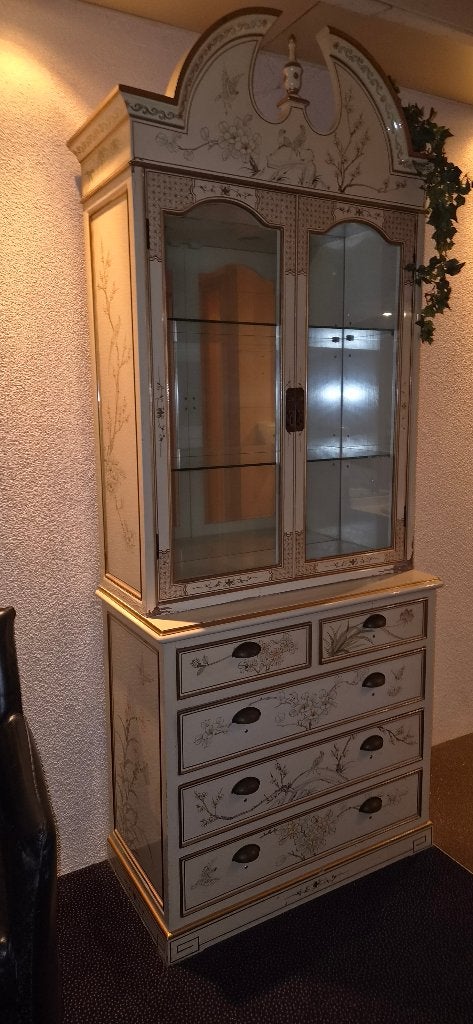 vitrinekast, Huis en Inrichting, Ophalen, Gebruikt, Met lade(s), 200 cm of meer