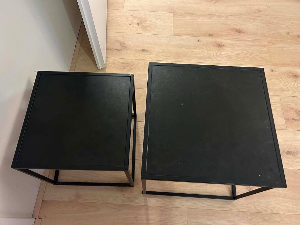 zwarte salon tafel, Ophalen of Verzenden, Zo goed als nieuw, Vierkant, 75 cm of meer