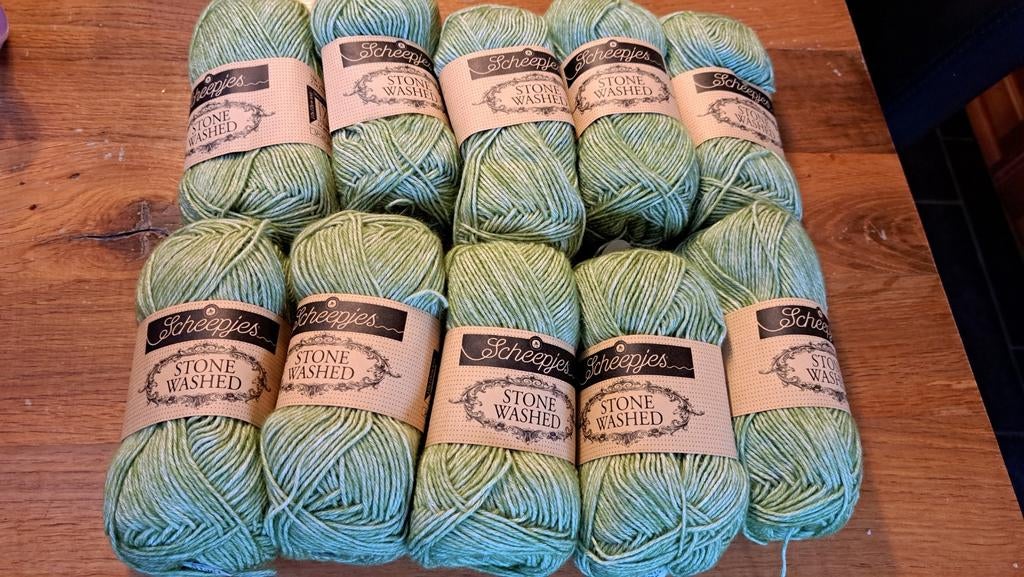 Scheepjes Stone Washed garen - 10 bollen, Hobby en Vrije tijd, Breien en Haken, Nieuw, Breien of Haken, Wol of Garen, Ophalen of Verzenden