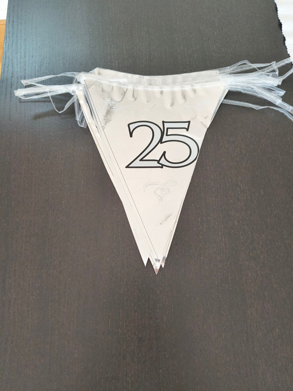 25 jaar getrouwd vlaggenlijn, Ophalen of Verzenden, Gebruikt, Versiering, Geboorte of Huwelijk