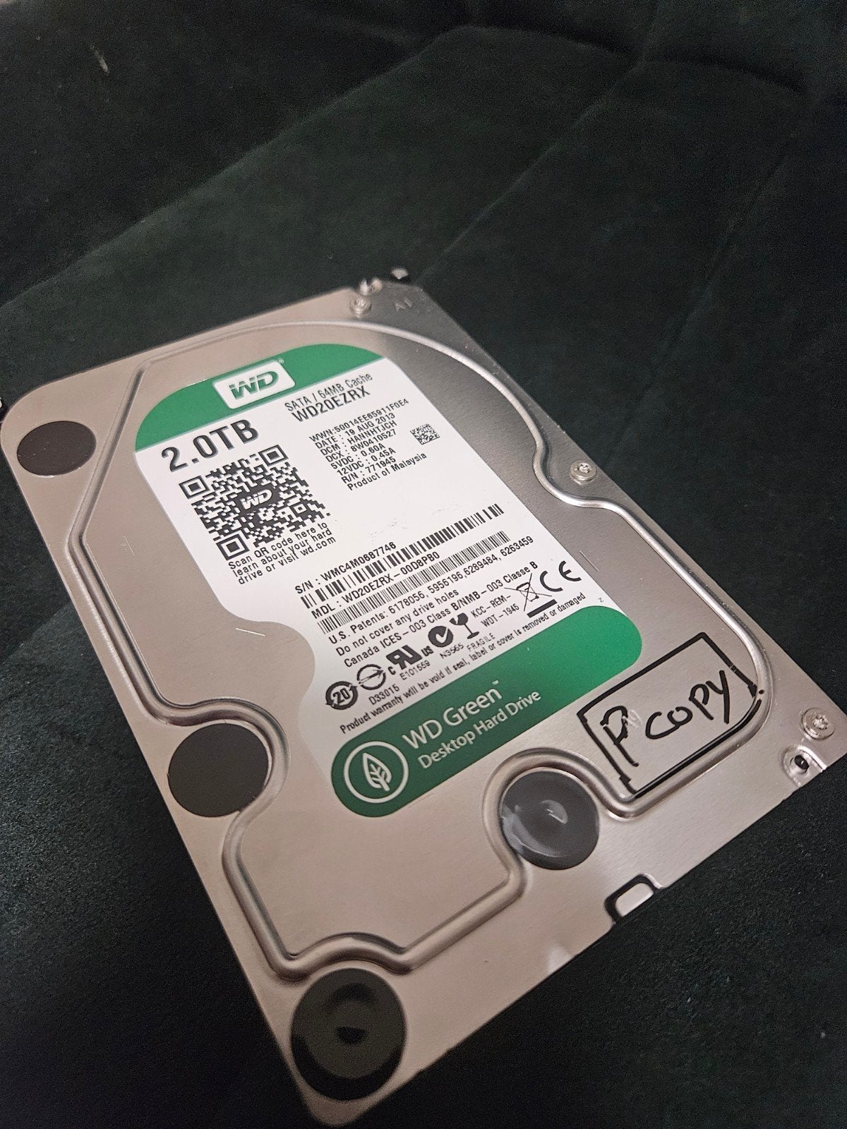 WD Green 2TB HDD - 3.5inch, SATA, Computers en Software, Harde schijven, Intern, 2TB, Western Digital, Ophalen of Verzenden