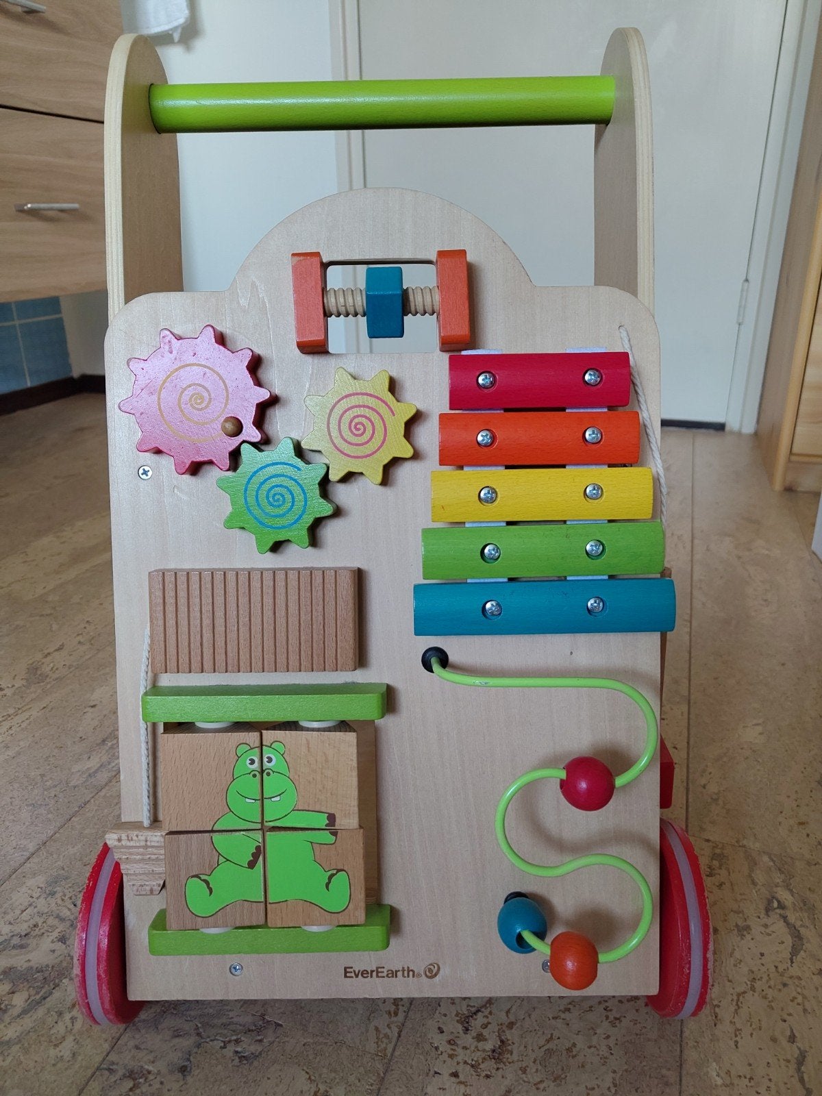 Houten loopwagen EverEarth, Ophalen of Verzenden, Zo goed als nieuw, Duw- of Trekspeelgoed