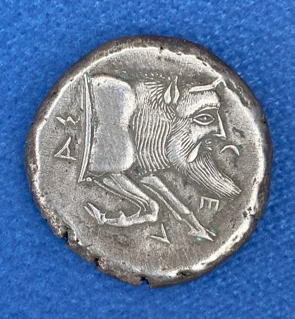 Gela Sicilië zilveren tetradrachme ca. 480-470 v.Chr., Ophalen, Italië, Losse munt, Zilver