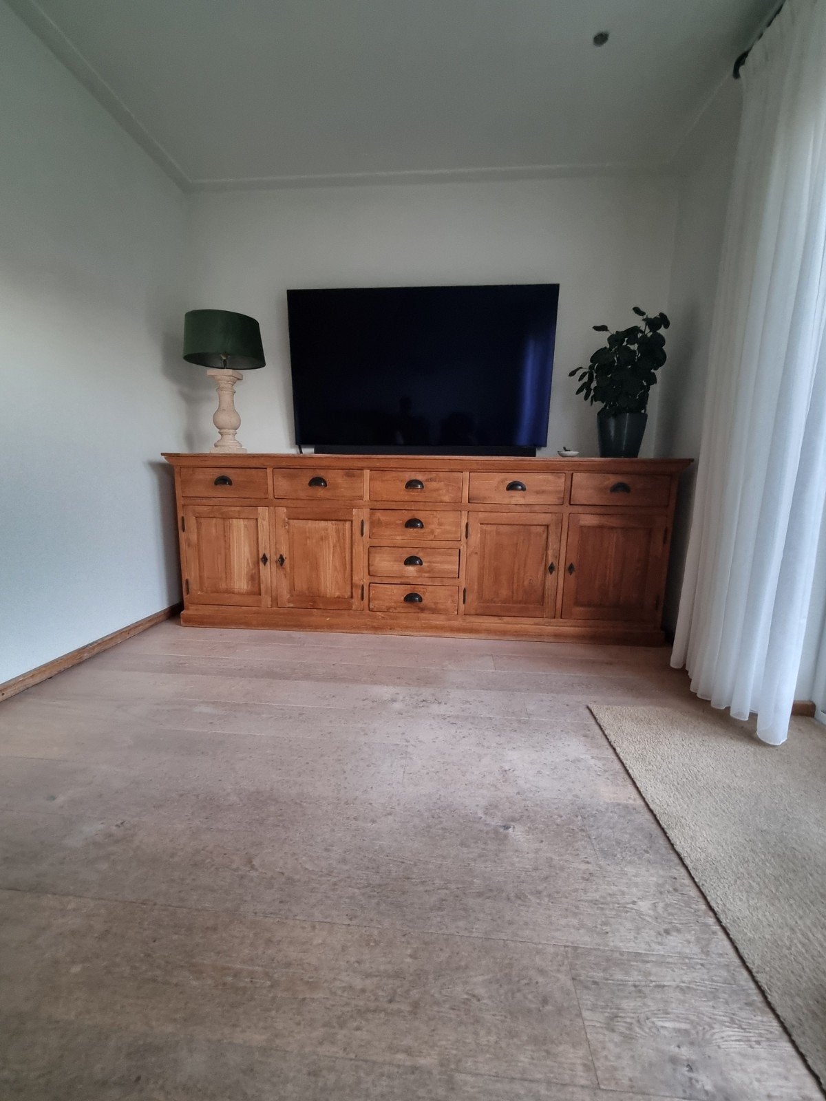 Teakhouten dressoir - 250 cm breed