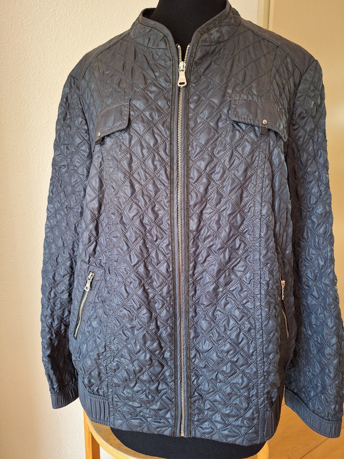 Gerry Weber Lichtgewicht Gewatteerde Zomerjas Donkerblauw, Blauw, Maat 46/48 (XL) of groter, Ophalen of Verzenden, Zo goed als nieuw
