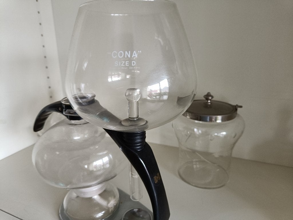 Iconische CONA Size D Sifonkoffiemaker - Vintage Design, Witgoed en Apparatuur, Ophalen, Gebruikt, Overige modellen, Gemalen koffie