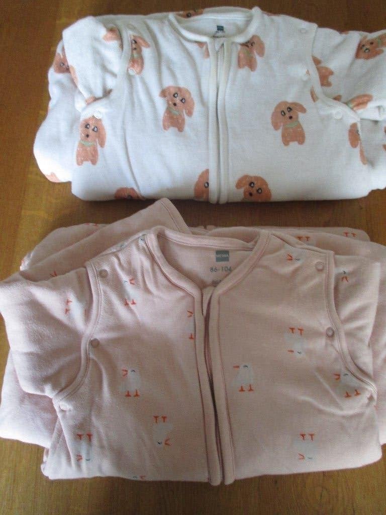 2 baby slaapzakjes met afneembare mouw., Wasbaar, Ophalen of Verzenden, Slaapzak, Hema