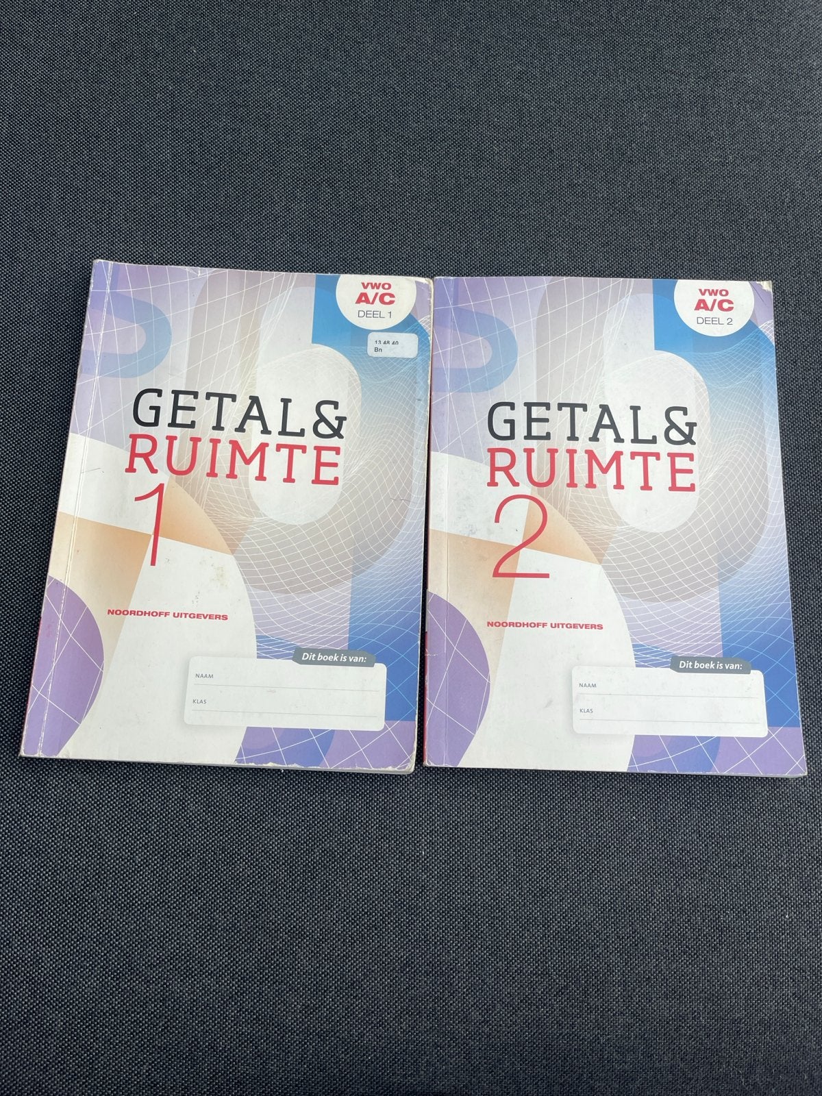 Getal & Ruimte VWO A/C Deel 1 & 2, Boeken, Schoolboeken, Ophalen of Verzenden, Zo goed als nieuw, VWO, Wiskunde A