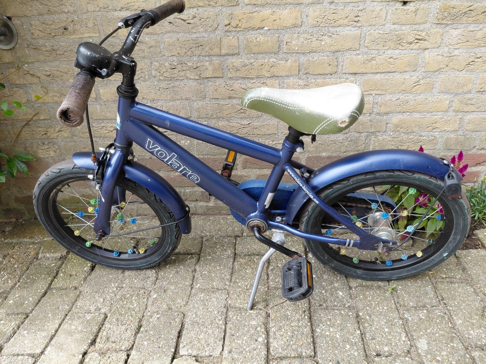 Volare kinderfiets 16 inch - Blauw, Fietsen en Brommers, Fietsen | Kinderfietsjes, Ophalen, Terugtraprem, Volare, 16 tot 20 inch