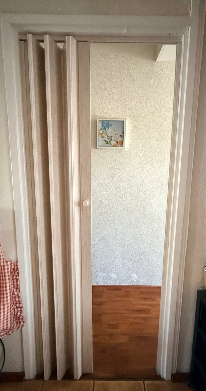 Vouwdeur gemêleerd wit/crème, 202x83 cm, z.g.a.n., Ophalen, Kunststof, 80 tot 100 cm, Binnendeur
