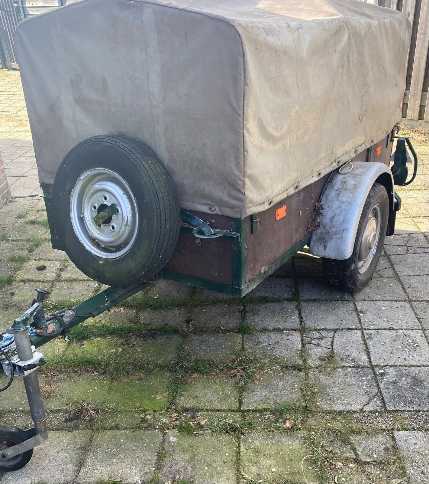Aanhangwagen met huif - Afmeting 110 x 210, Auto diversen, Aanhangers en Bagagewagens, Ophalen, Gebruikt