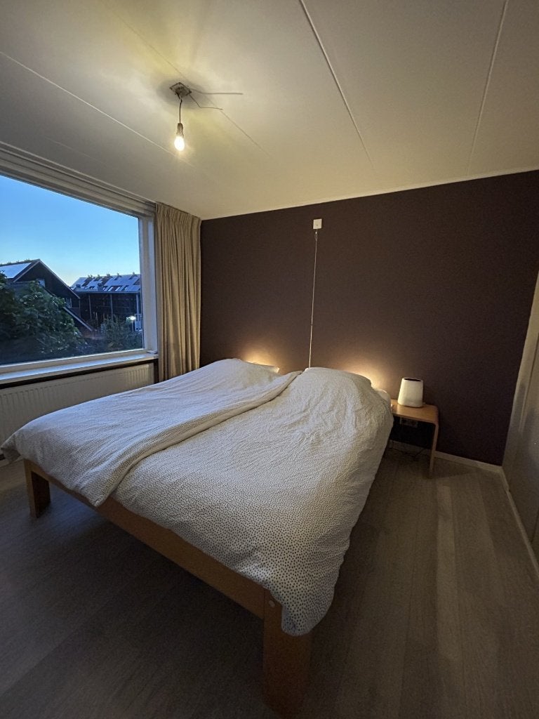 Auping bed Auronde: twee persoons bed, Ophalen, Gebruikt, Beige, Tweepersoons