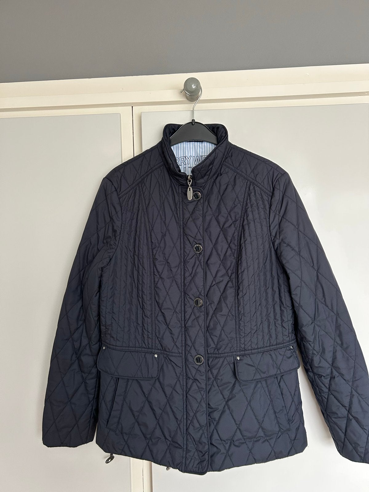 Stijlvolle Gerry Weber gewatteerde jas - Maat M, Ophalen of Verzenden, Zo goed als nieuw, Maat 38/40 (M), Blauw