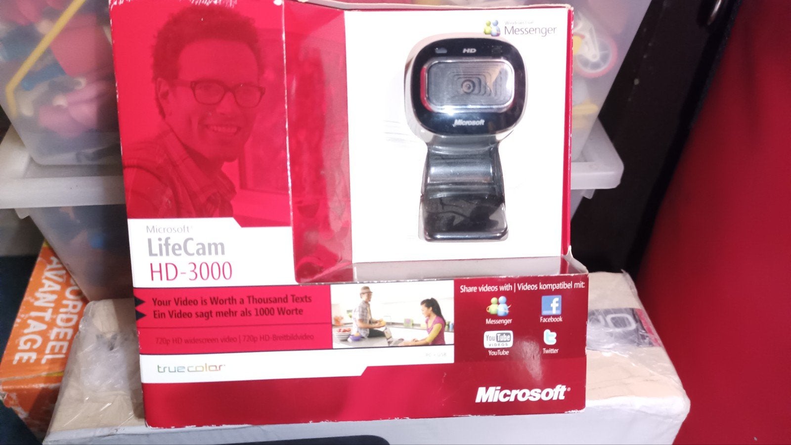Microsoft LifeCam HD-3000 Webcam - Nieuw in doos, Nieuw, Ophalen of Verzenden, Windows, Monitorclip