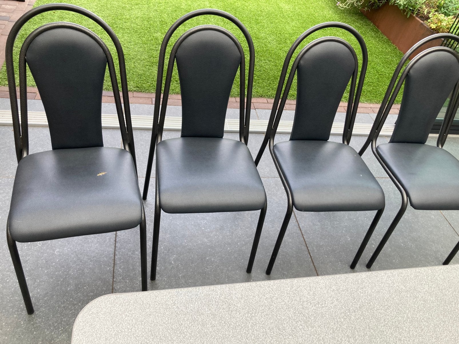 Keukenstoelen (4), Ophalen, Gebruikt, Leer, Vier