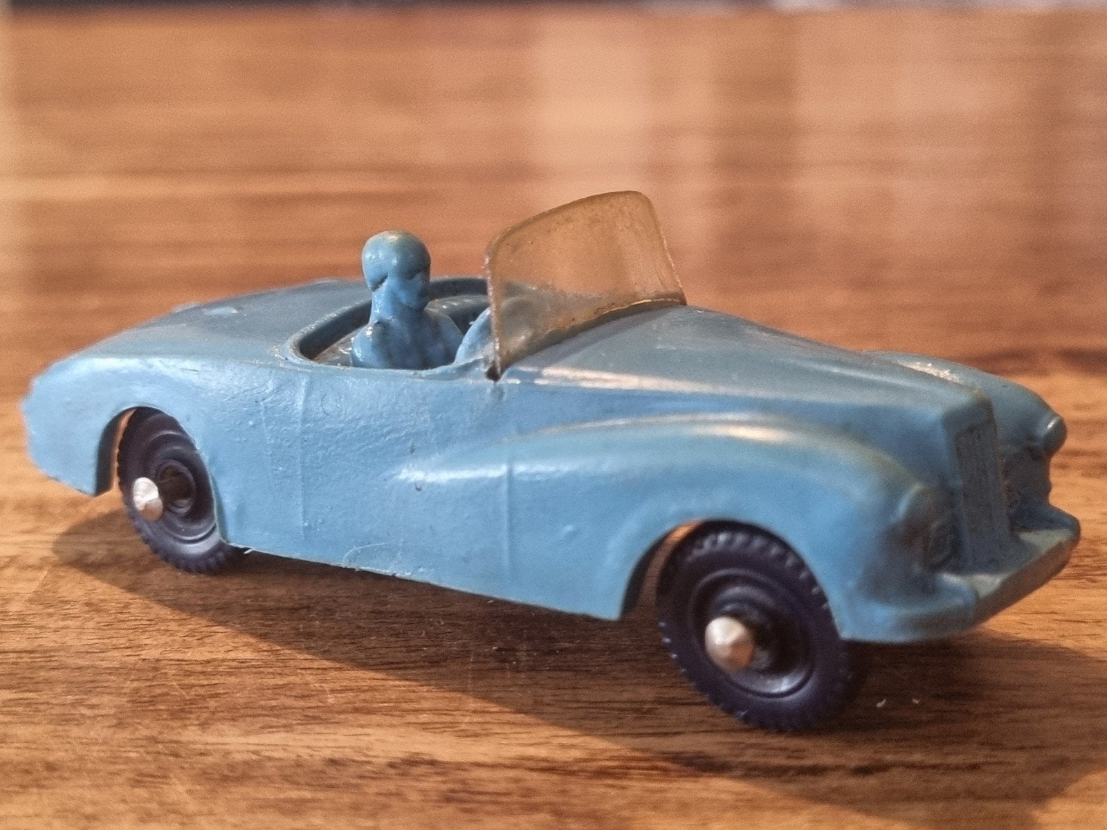 Vintage Tomte Laerdal speelgoedauto - Blauwe cabriolet, Ophalen of Verzenden, Gebruikt