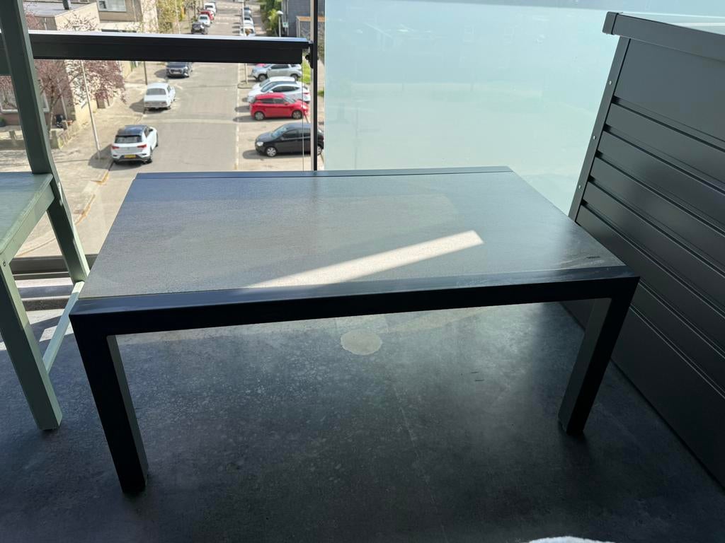 Nieuwe tuintafel - Staal met getemperd glas, Ophalen of Verzenden, Nieuw, Rechthoekig, Metaal