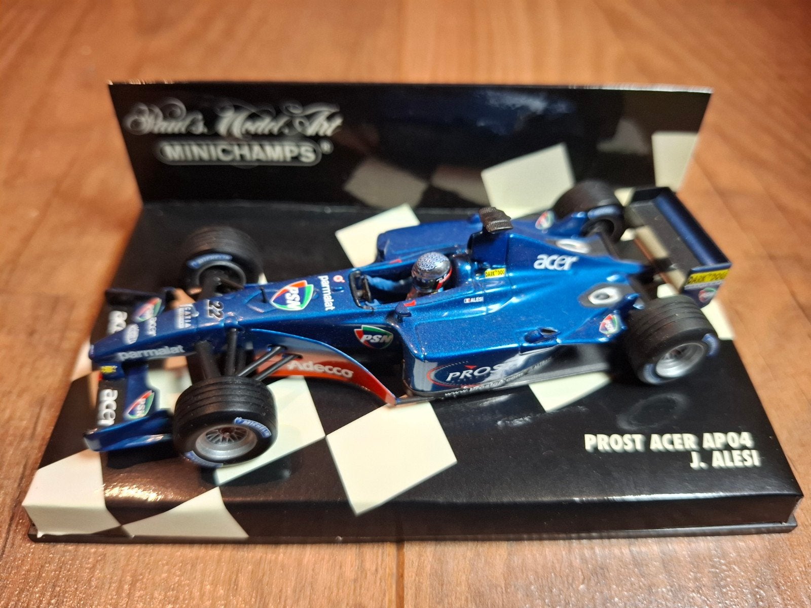 Minichamps Prost Acer AP04 J. Alesi F1 modelauto 1:43, Ophalen of Verzenden, Zo goed als nieuw, Auto, MiniChamps