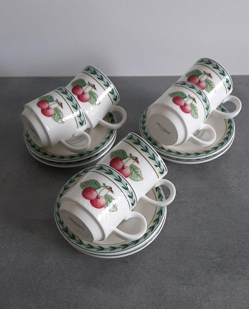 Villeroy & Boch French Garden kop en schotels koffiekopjes, Ophalen of Verzenden