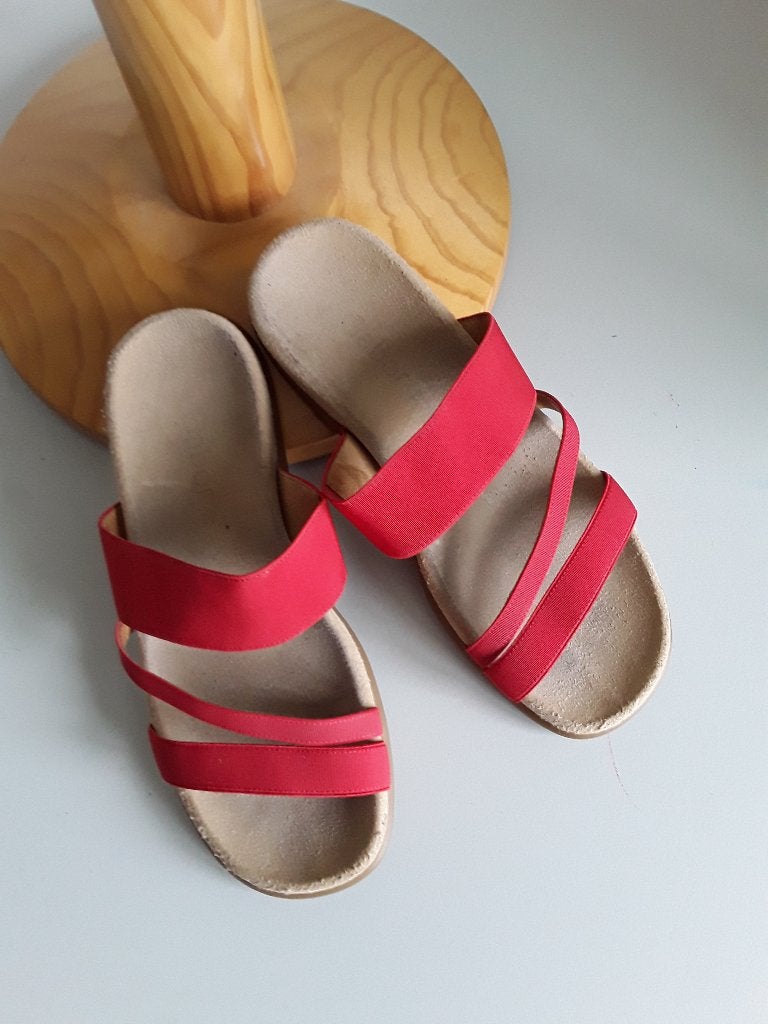 Slipper rood Gabor mt 6/39, Slippers, Verzenden, Gabor, Zo goed als nieuw