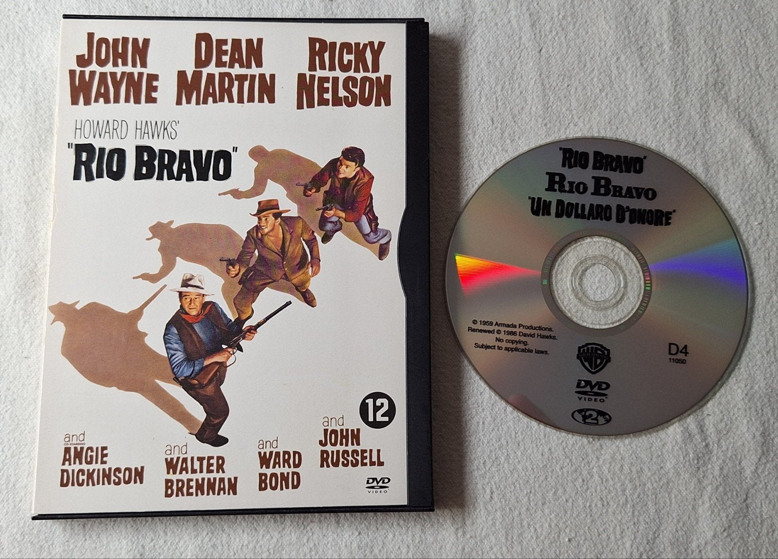 Rio Bravo ( Hawks ) met John Wayne, Angie Dickinson, Engels, Nederlands, Ophalen of Verzenden, 1940 tot 1960