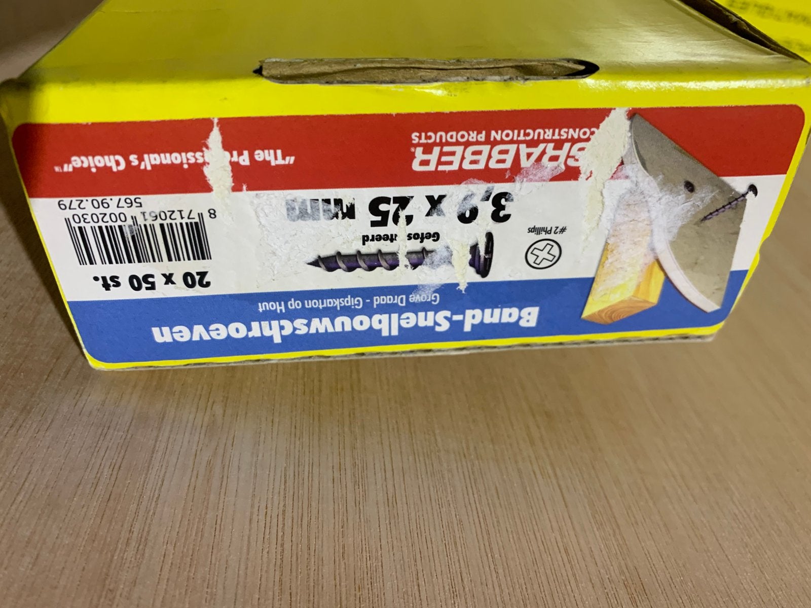 Grabber bandschroef 3,9x25mm, Grabber, Schroeven, Nieuw, Ophalen of Verzenden