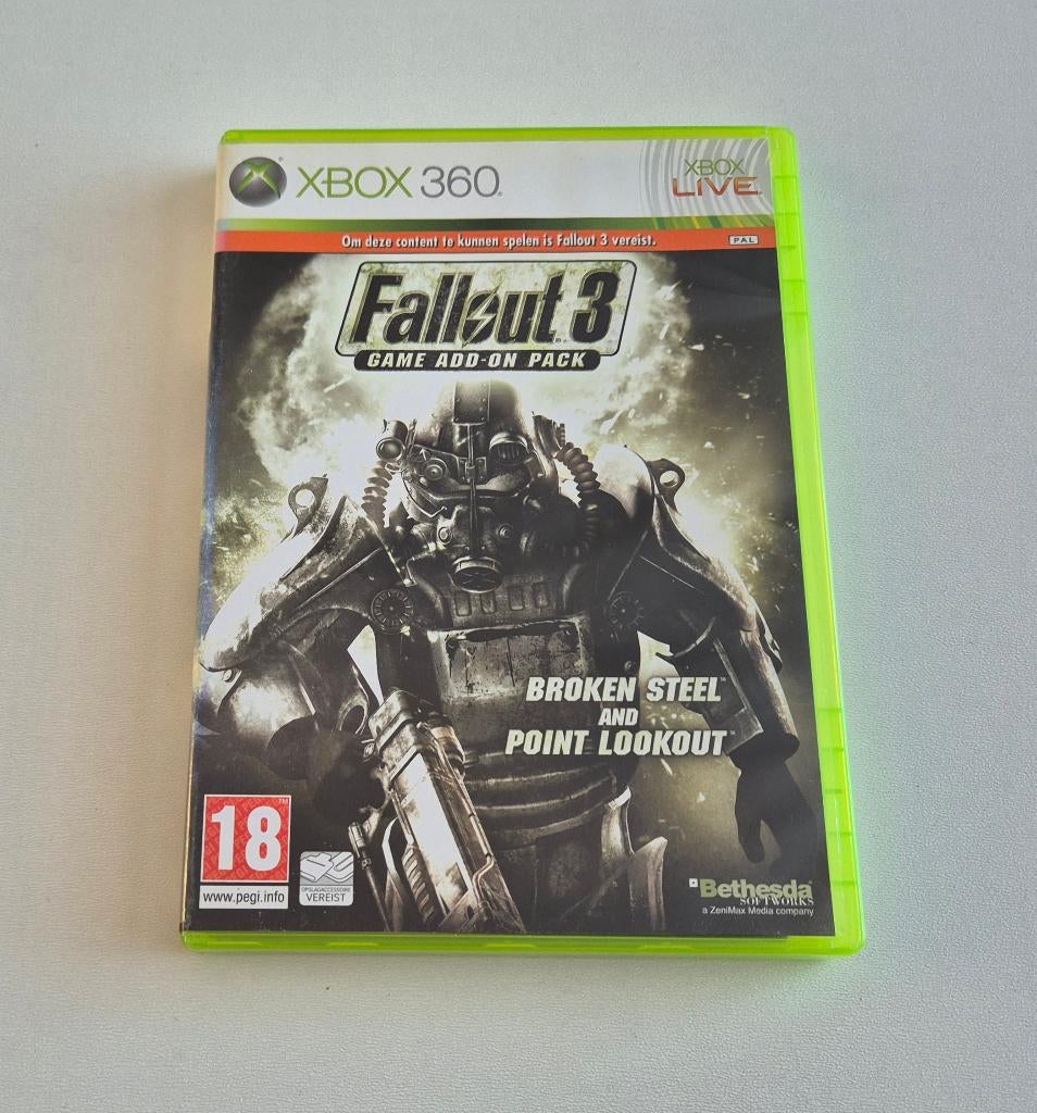 Fallout 3 Broken Steel & Point Lookout Add-On Pack Xbox 360, Gebruikt, Vanaf 18 jaar, 1 speler, Ophalen of Verzenden