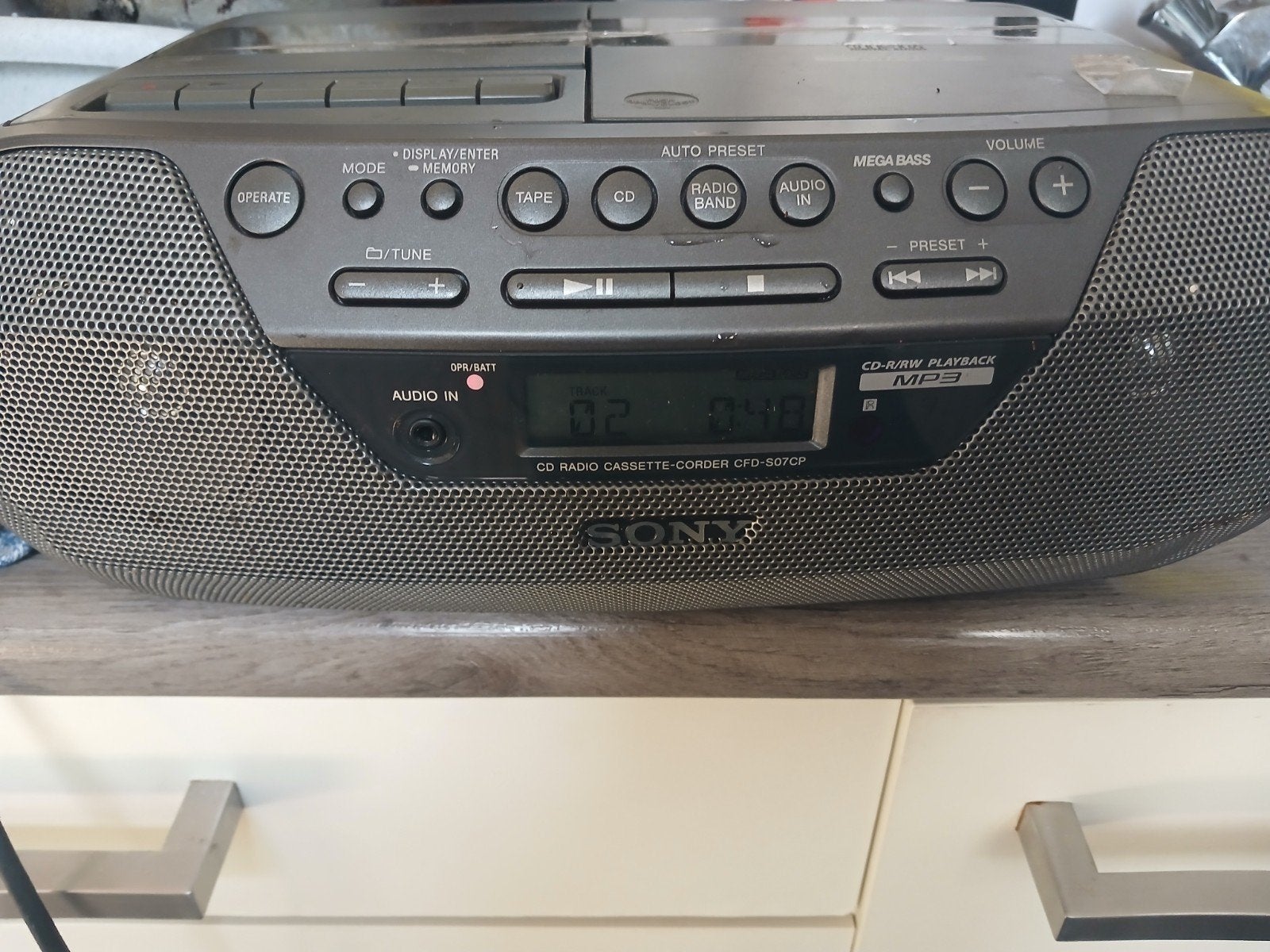 Sony CFD-S07CP Boombox: CD, Cassette, Radio & MP3, Audio, Tv en Foto, Stereo-sets, Ophalen of Verzenden