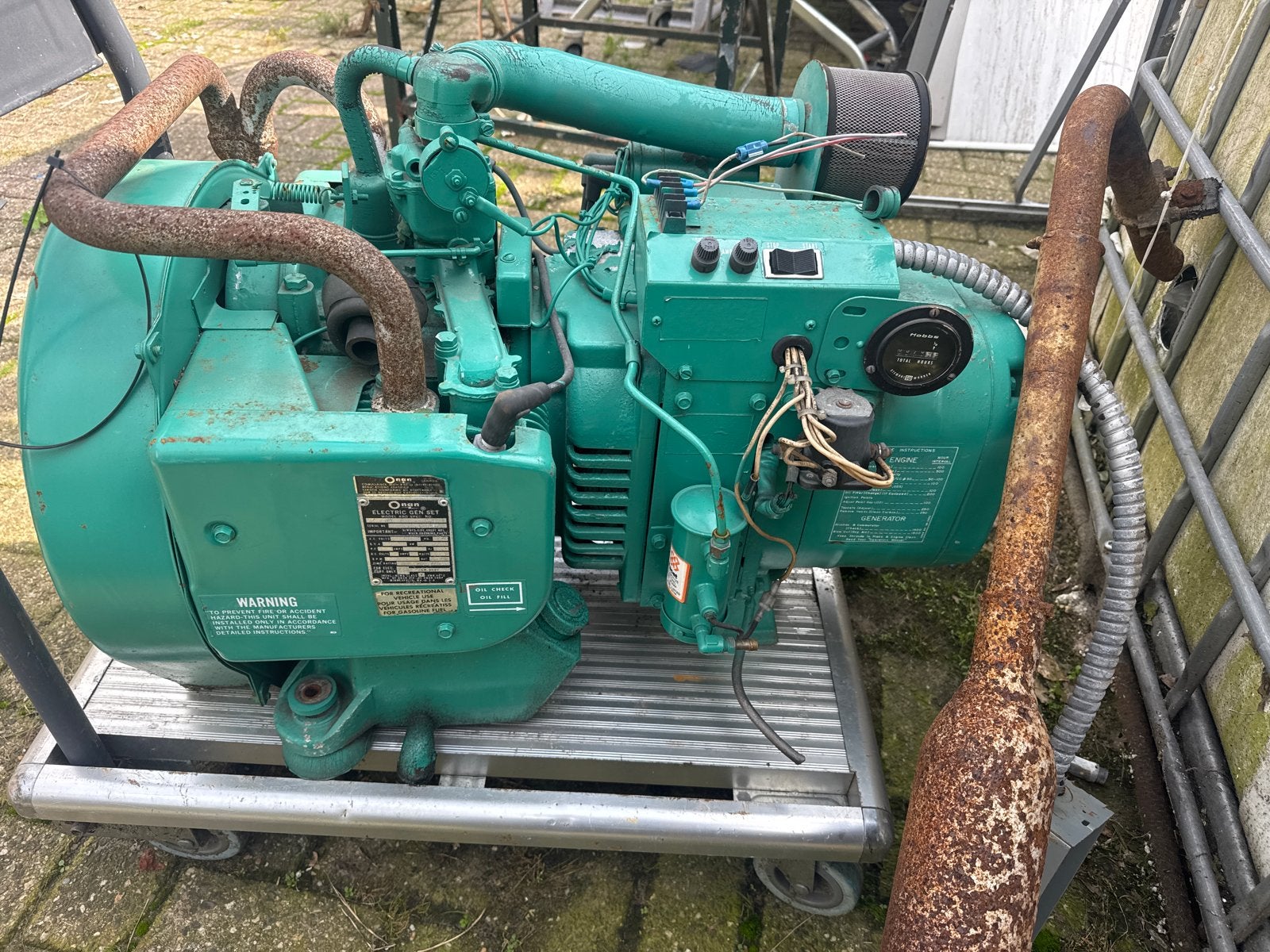 Onan Electric Gen Set - Benzine Aggregaat schuurvondst, Gebruikt, Benzine, Ophalen of Verzenden, X