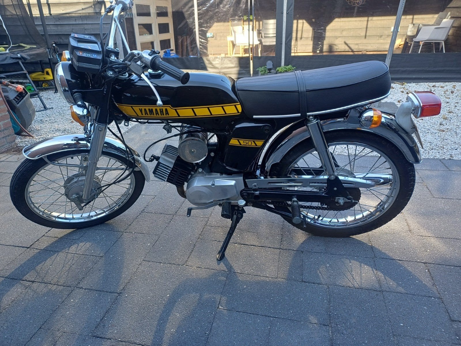Fs1 2f2 frame met yb100 blok etc met brommer kenteken, Fietsen en Brommers, Ophalen, Yamaha