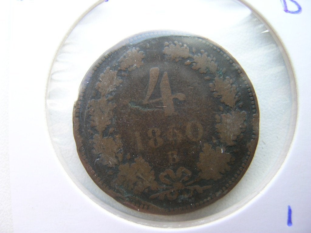 4 Kreuzer 1860 B Oostenrijk, Postzegels en Munten, Ophalen of Verzenden, Oostenrijk, Losse munt