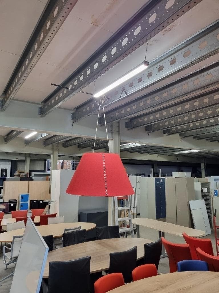 Buzzispace akoestisch hanglamp doorsnede 120 cm rood, Huis en Inrichting, Lampen | Hanglampen, Ophalen of Verzenden, Gebruikt