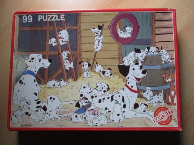 Disney 101 Dalmatiërs puzzel 99 stukjes Favorit in het hooi, Verzamelen, Disney, Ophalen of Verzenden, Overige figuren, Gebruikt